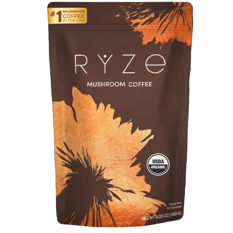 RYZE mushroom coffee organic adaptogenic blend USA