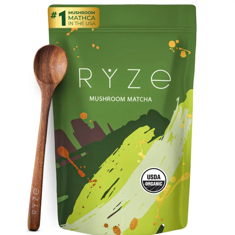 RYZE mushroom matcha organic ceremonial grade USA