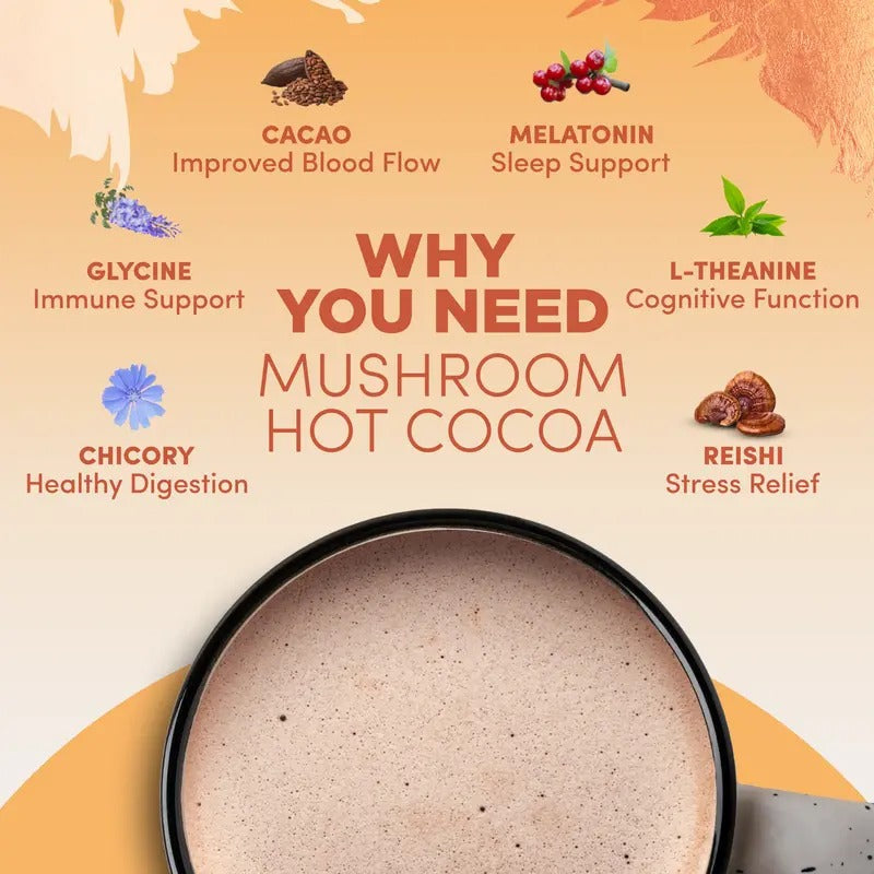 RYZE Day + Night Bundle, Mushroom Coffee + Hot Cocoa, 6 USA Grown Adaptogenic Mushrooms and MCT Oil for Better Energy, Focus, Digestion, Immunity and Sleep, 30 + 20 servings