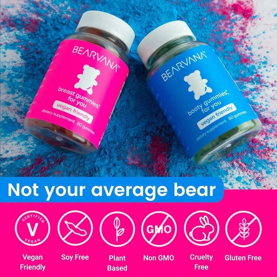 BEARVANA Berry Gummies For Women - All-In-One Nutrition | Herbal Boost Multivitamin With Daily Fitness Support | 2-Pack Value With Free Shipping
