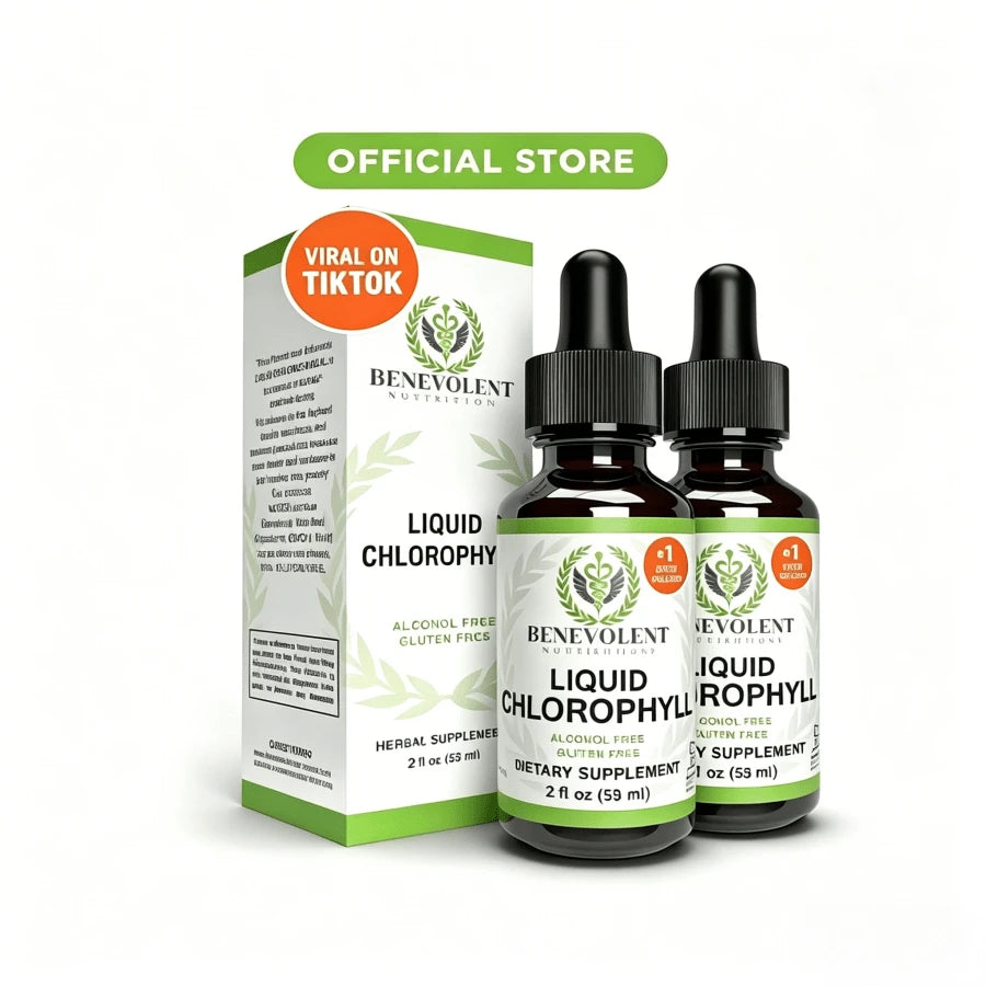 Liquid Chlorophyll Drops – 4-Month Supply For Detox & Gut Health