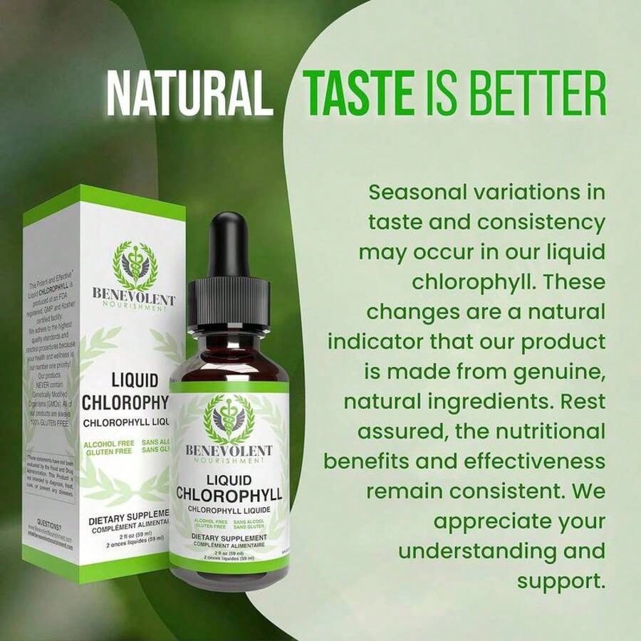 Liquid Chlorophyll Drops – 4-Month Supply For Detox & Gut Health