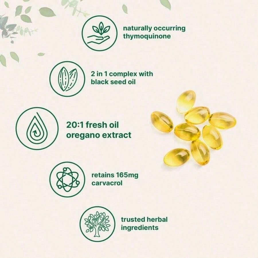 Miriyalyad Oregano Oil With Black Seed Oil 1PCS