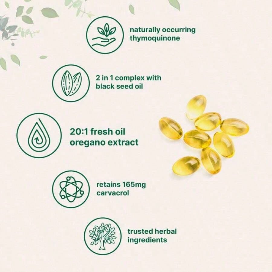 Top Grade Oregano Black Seed Oil Blend