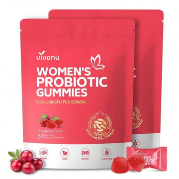 Cranberry Probiotic Gummies – Women's pH Balance & Odor Control, 60ct