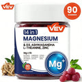 VEV DeepCalm Magnesium Complex Gummies - Ashwagandha & L-Theanine Blend With D3 & Zinc, 90 Count