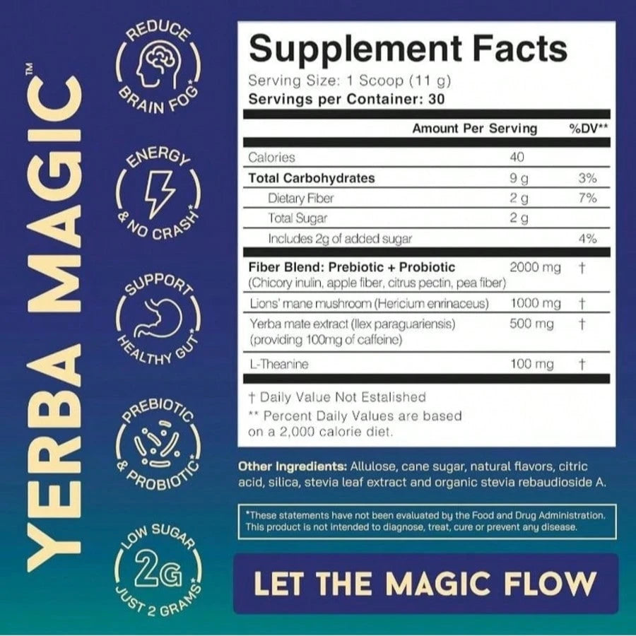 Yerba Mate Super Instant Powder Mixed DrinkYerba Mate Magic Instant Powder | Peach Mangoflavor |30 Servings