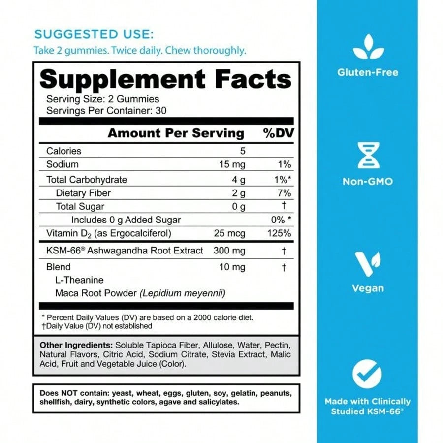 Zero Sugar Best Seller Trio - World's First 3-In-1 Pre, Post, Probiotic, Apple Cider Vinegar With Vitamin B12 And Probiotics To Address Bloating, Ashwagandha & L-Theanine, Vitamin D Gummies. Gluten-Free, Vegan, Non-GMO & Gelatin-Free