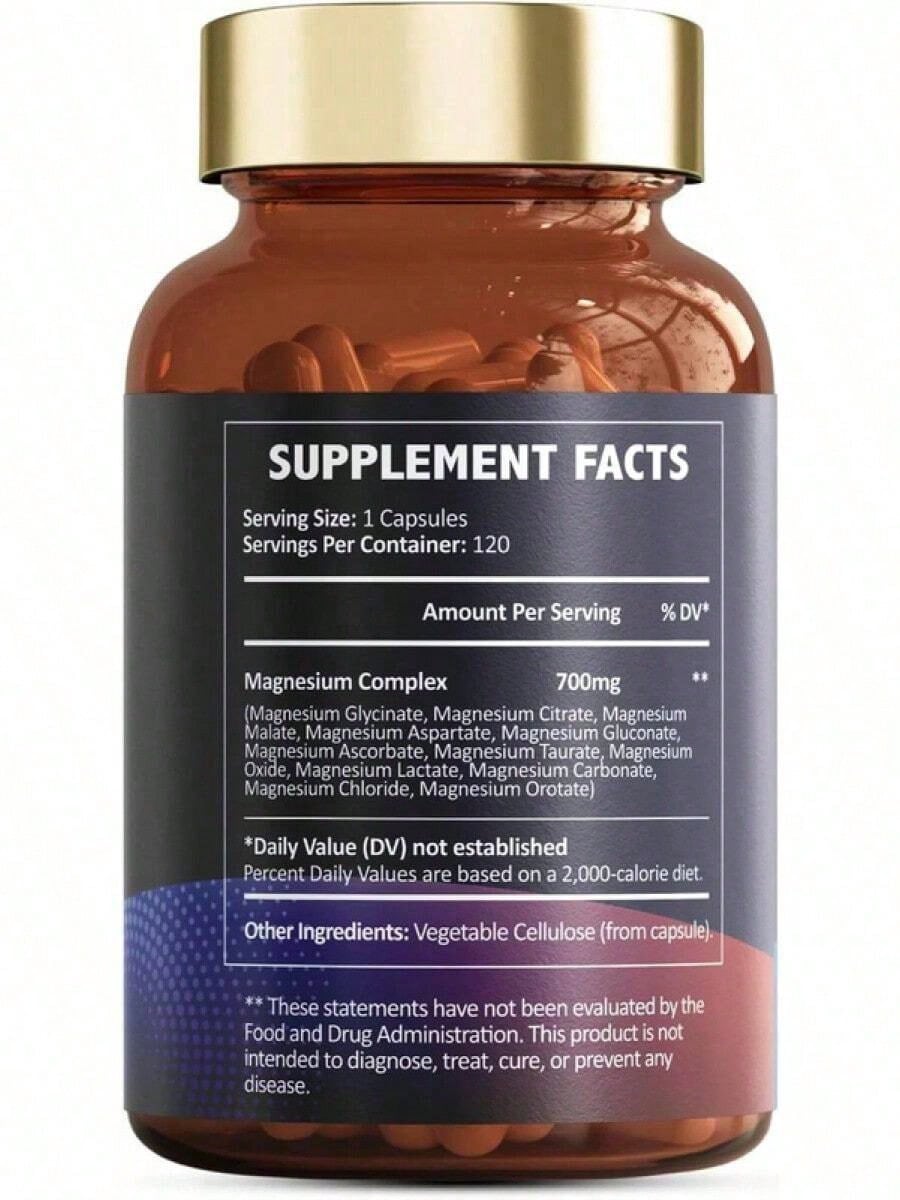 Magnesium 12 In 1 Complex 700mg - Glycinate Citrate Malate Taurate