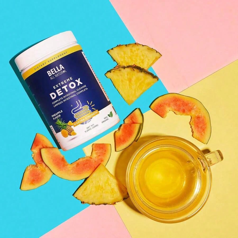 Bella AllNatural 2-Pack Wellness Bundle | Skinny Iced Coffee (500g) + Extreme Detox Pineapple Powder (400g) | Supports Weight Management, Energy & Intestinal Cleanse | Dietary Supplements