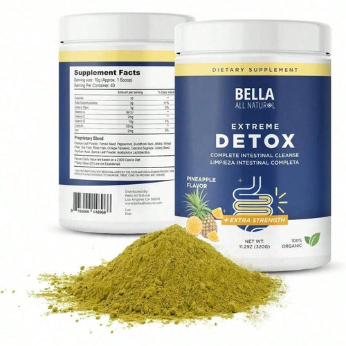 Bella AllNatural 2-Pack Wellness Bundle | Skinny Iced Coffee (500g) + Extreme Detox Pineapple Powder (400g) | Supports Weight Management, Energy & Intestinal Cleanse | Dietary Supplements