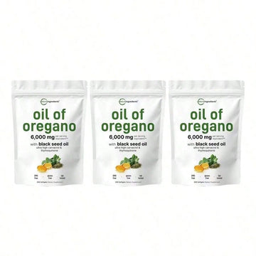 MicroIngredients Oregano Oil & Black Seed Oil – Vegan Softgels