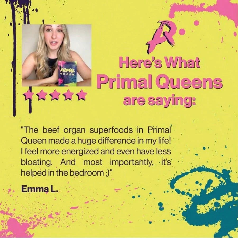 [HOTSELLERS]PrimalQueen Women's Wellness Beef Organs Supplement, 60 Count, Hormone Balance, Energy & Cycle Support, Grass-Fed, Female-Focused Formula