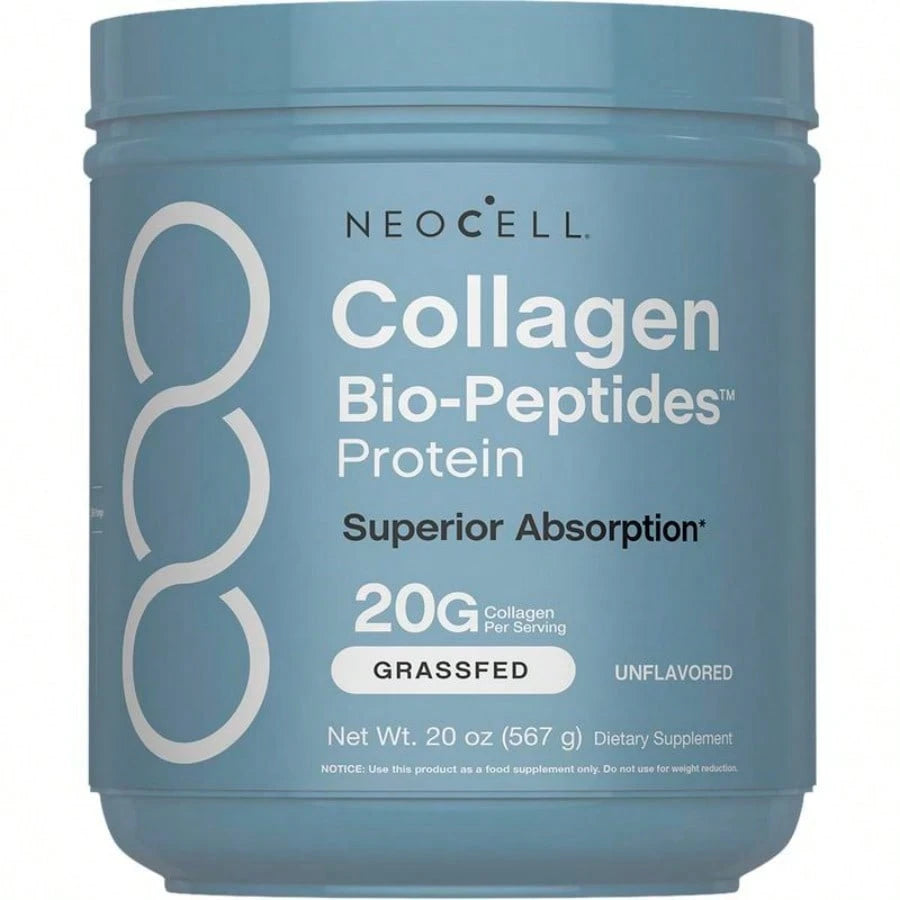 NeoCell Collagen Bio-Peptides | 20g Grass-Fed Collagen For Hair, Skin & Joints | Unflavored, 20oz