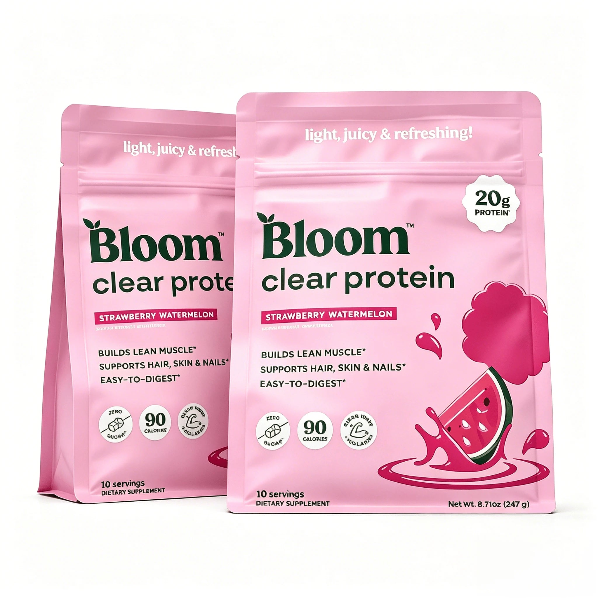 MOM'S DAY GIFT BUNDLE! Bloom Clear Protein 2-Pack | Hair, Skin & Nails Support, 20 Servings