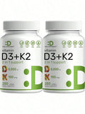 Vitamin D3 5000 I.U + K2 100mcg 2-Pack | Immune & Bone Support For Mom