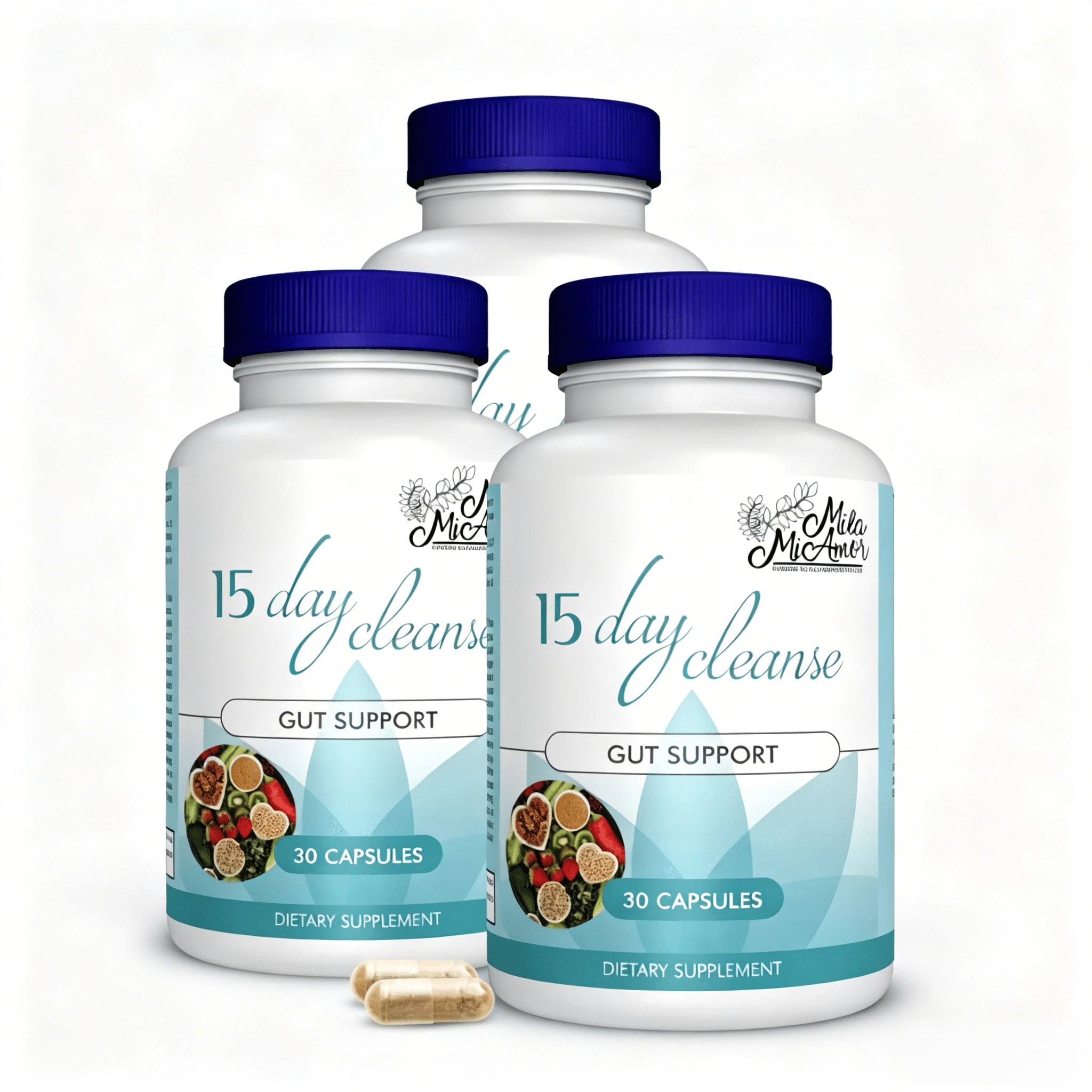 Weight Loss Products 15 Day Cleanse Gut And Colon Support | Caffeine Free | Advanced Formula With Cascara Sagrada, & Psyllium Husk | 1 Bottle Of 30 Capsules