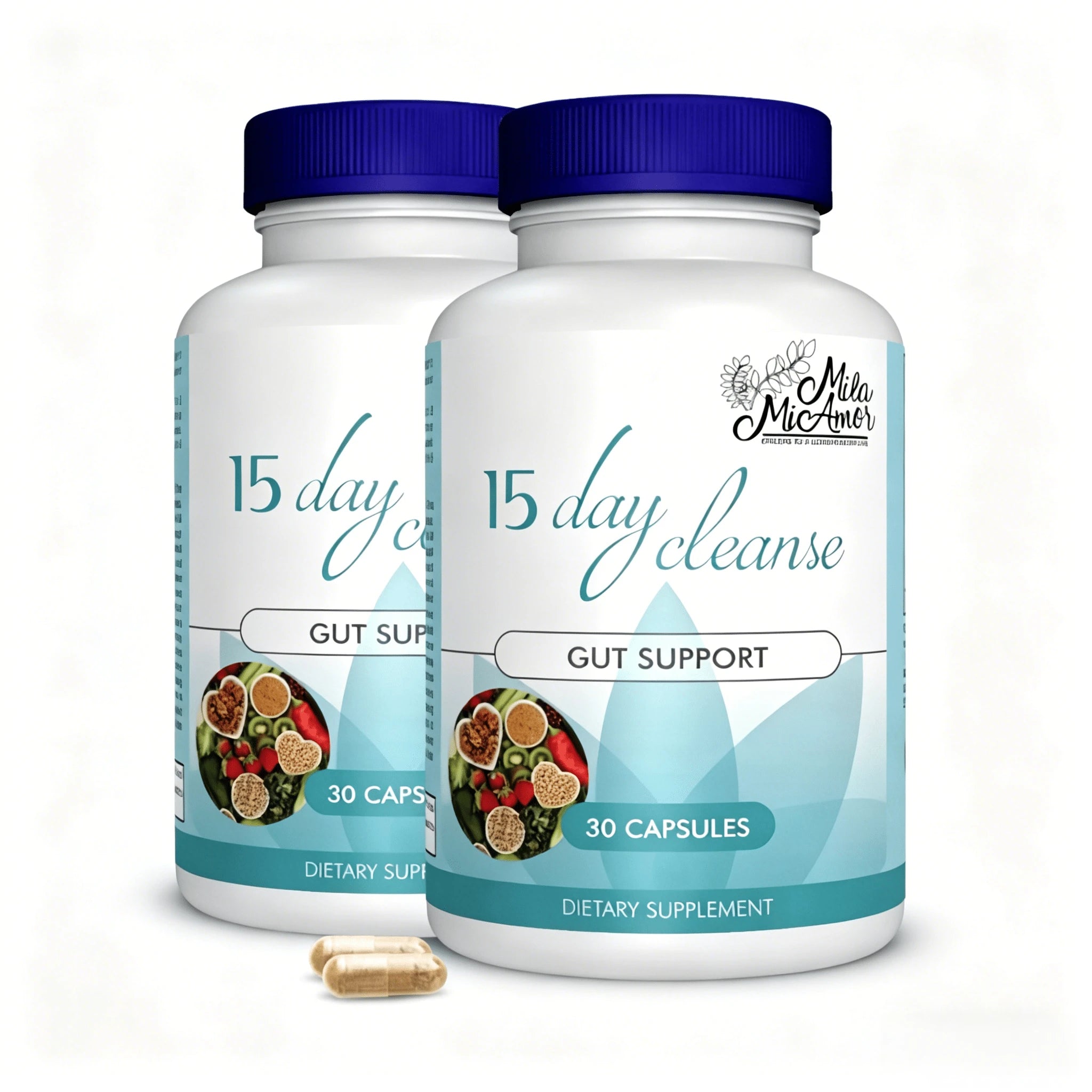 Weight Loss Products 15 Day Cleanse Gut And Colon Support | Caffeine Free | Advanced Formula With Cascara Sagrada, & Psyllium Husk | 1 Bottle Of 30 Capsules