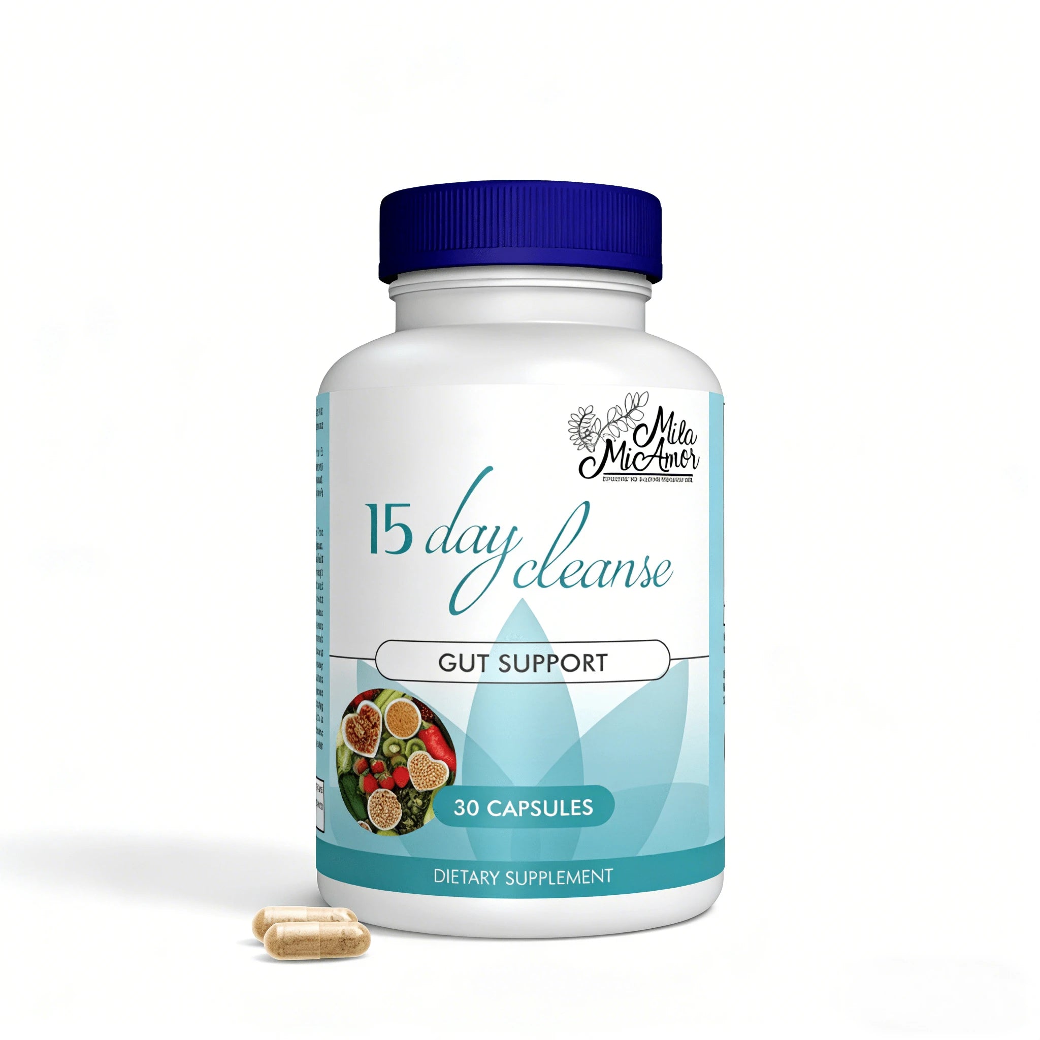 Weight Loss Products 15 Day Cleanse Gut And Colon Support | Caffeine Free | Advanced Formula With Cascara Sagrada, & Psyllium Husk | 1 Bottle Of 30 Capsules