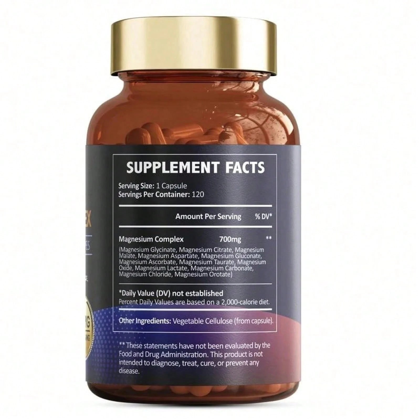 12-In-1 Magnesium Complex 700mg - Supplement With Glycinate Citrate Malate Oxide Taurate Aspartate Orotate, Vegan Capsules For Muscle, Heart, And Relaxation Support