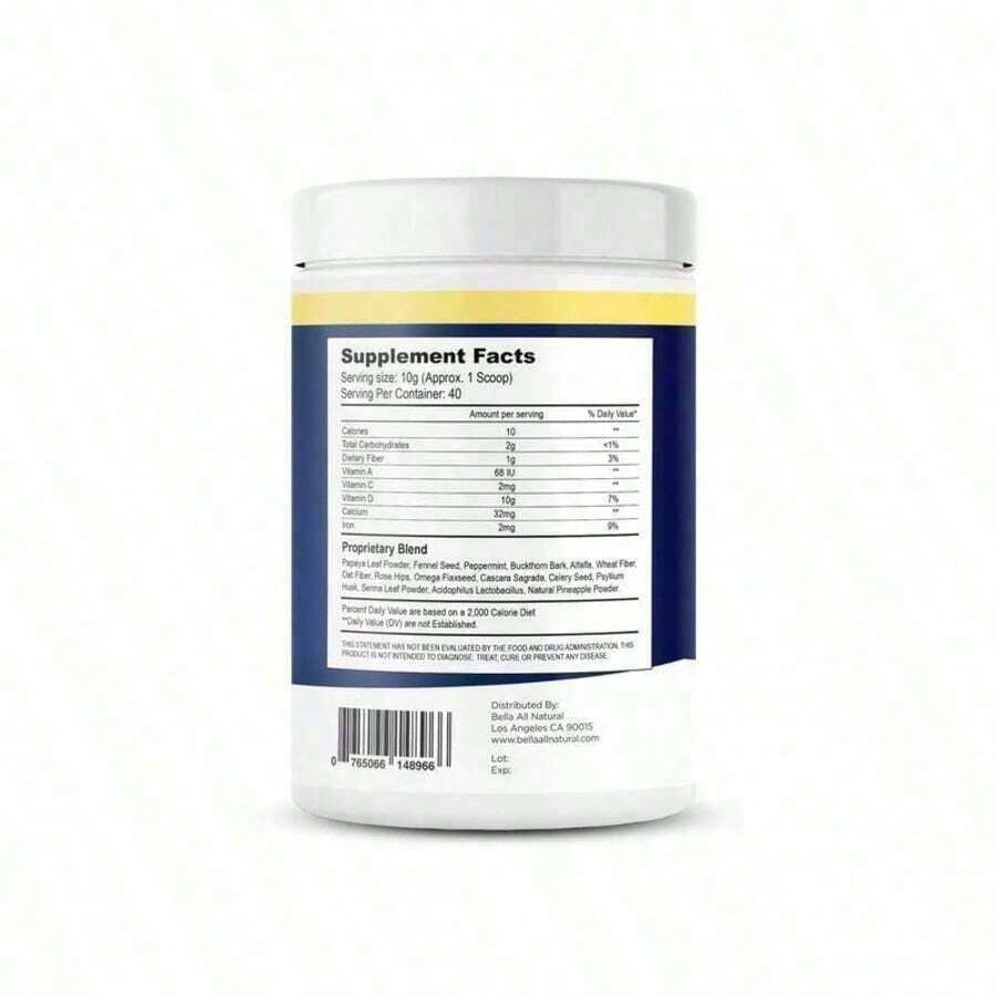 Bella Pineapple Colon Cleanse – High Fiber Detox Powder For Digestive Health & Gut Support| 400g| 40 Servings