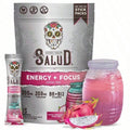 Salud 2-In-1 Energy & Focus Drink Mix With 200mg Organic Caffeine, Pitaya (Dragon Fruit) Flavor, 350mg L-Theanine & 500mg L-Tyrosine, Clean Energy Drink, Vegan, Non-GMO, Gluten Free - Beverage