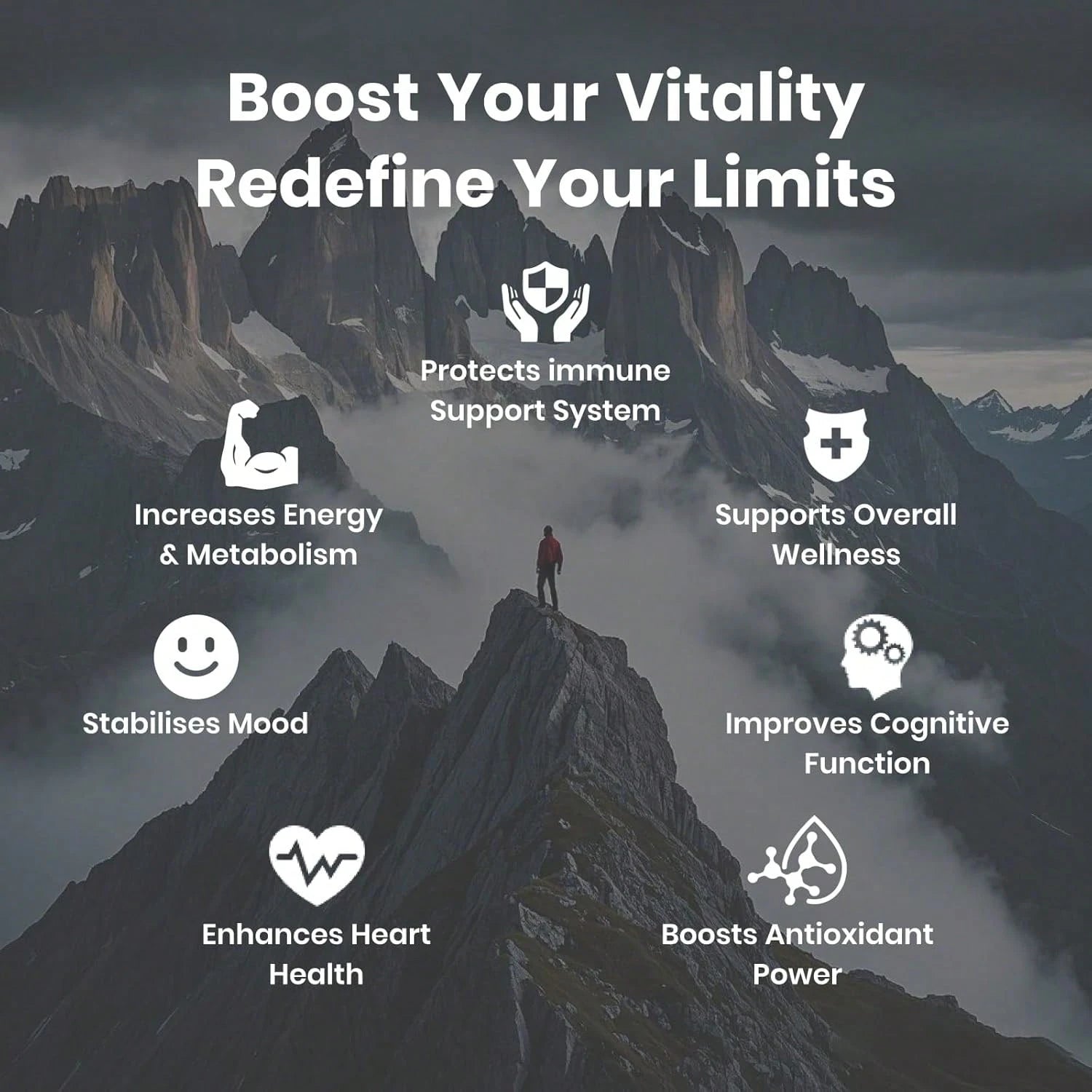 Shilajit For Men Women, Shilajit With Naturally Fulvic Acid & L-Arginine, Himalayan Shilajits For Extra Power, Stamina & Immune Support, Non-GMO, Made In USA, 60 Capsules, 1,300mg Per Serving