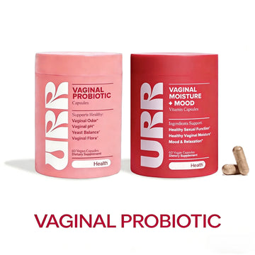 URR-Premium Women's Wellness Duo: Probiotic & Moisture-Mood Capsules With Ashwagandha & Ginkgo