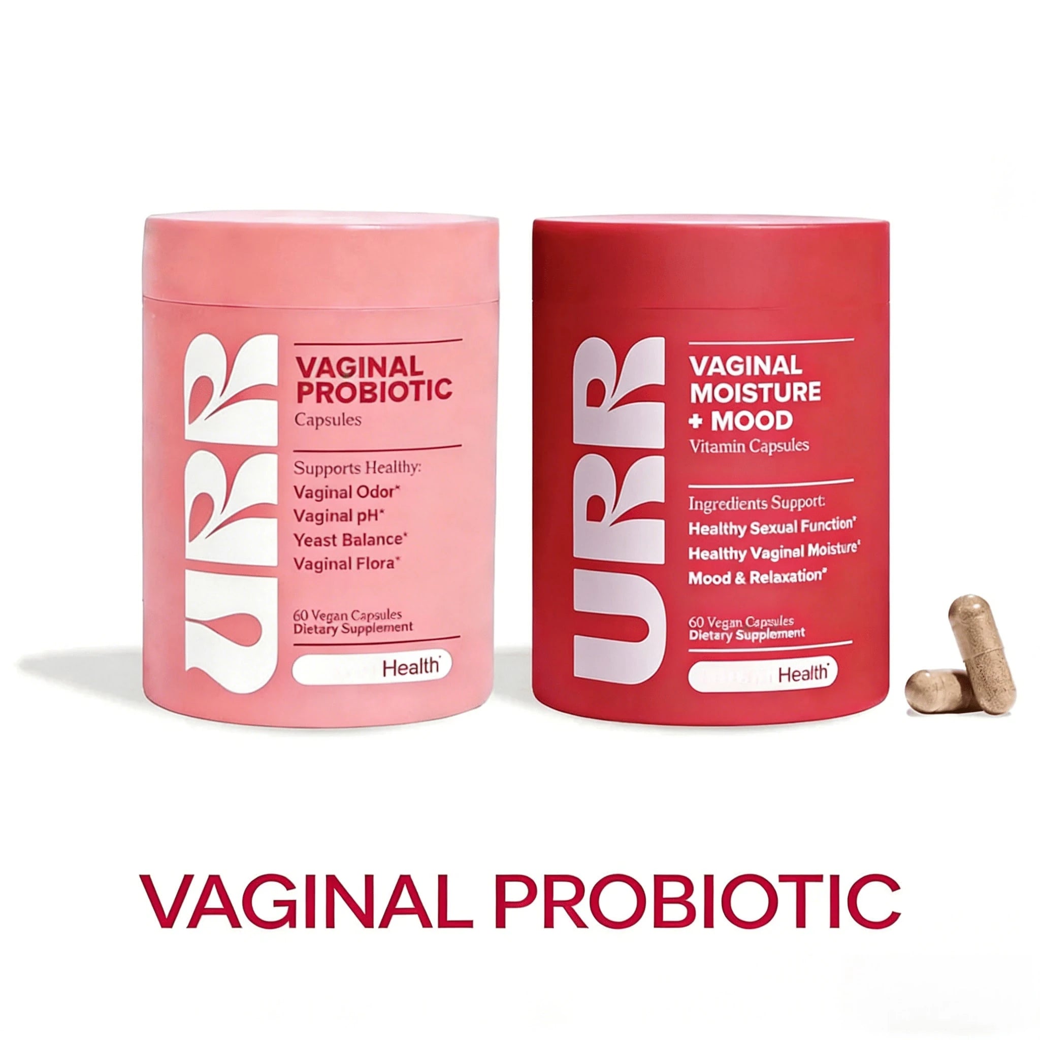 URR-Premium Women's Wellness Duo: Probiotic & Moisture-Mood Capsules With Ashwagandha & Ginkgo