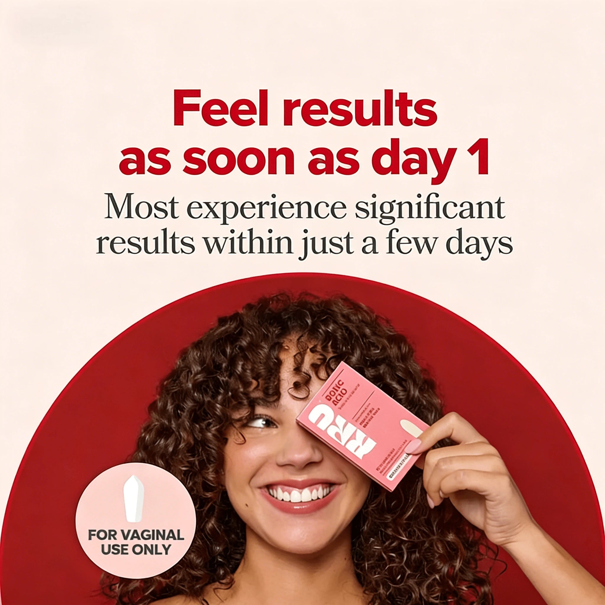 URR Boric Acid Vaginal Suppository W/ Lactic Acid & Aloe For Vaginal Odor, 12 Ct