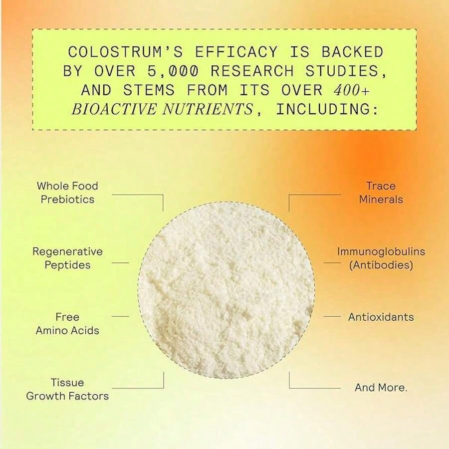 ARMRA Colostrum™ Powder| Unflavored| Gut Health & Bloating| Skin & Hair| Immunity| Keto, Gluten & Fat-Free| 120 Servings