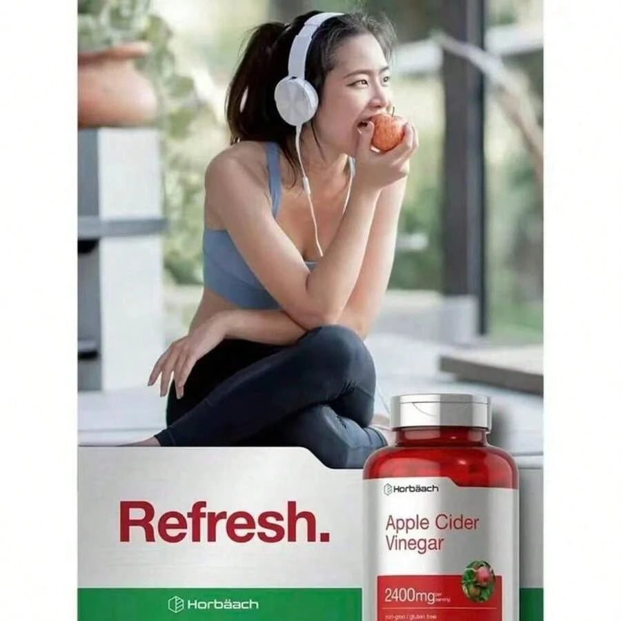 Apple Cider Vinegar 2400mg 150Caps Fitness Health Supplement