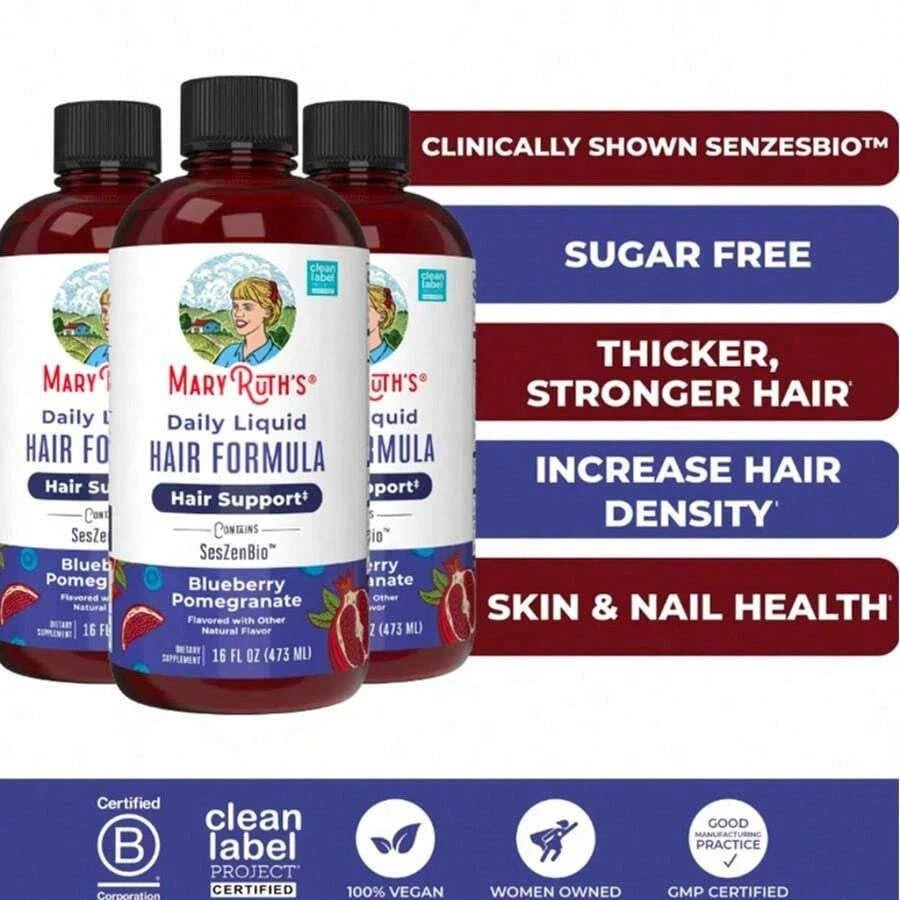 Care & Skin Renew GummiesBundle -Daily Liquid Hair Formula 16 Oz & SkinRestore + Renew Gummies 60 Ct