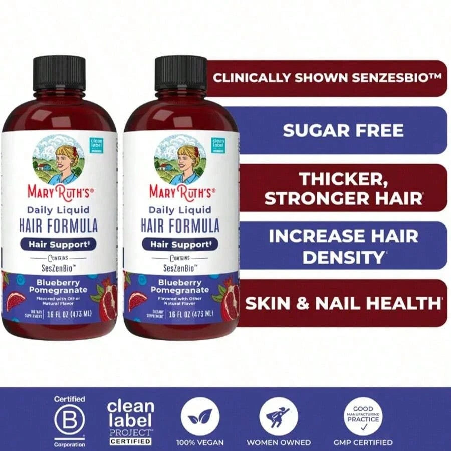 Care & Skin Renew GummiesBundle -Daily Liquid Hair Formula 16 Oz & SkinRestore + Renew Gummies 60 Ct