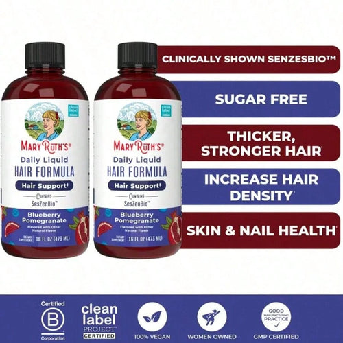 Care & Skin Renew GummiesBundle -Daily Liquid Hair Formula 16 Oz & SkinRestore + Renew Gummies 60 Ct