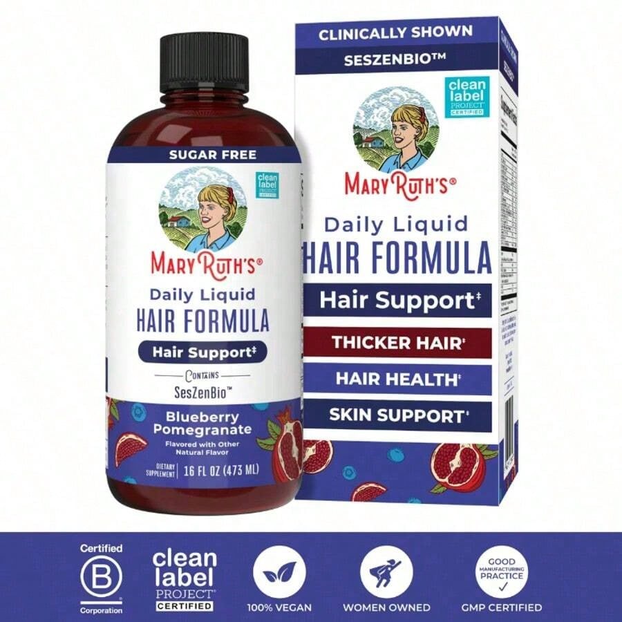 Care & Skin Renew GummiesBundle -Daily Liquid Hair Formula 16 Oz & SkinRestore + Renew Gummies 60 Ct