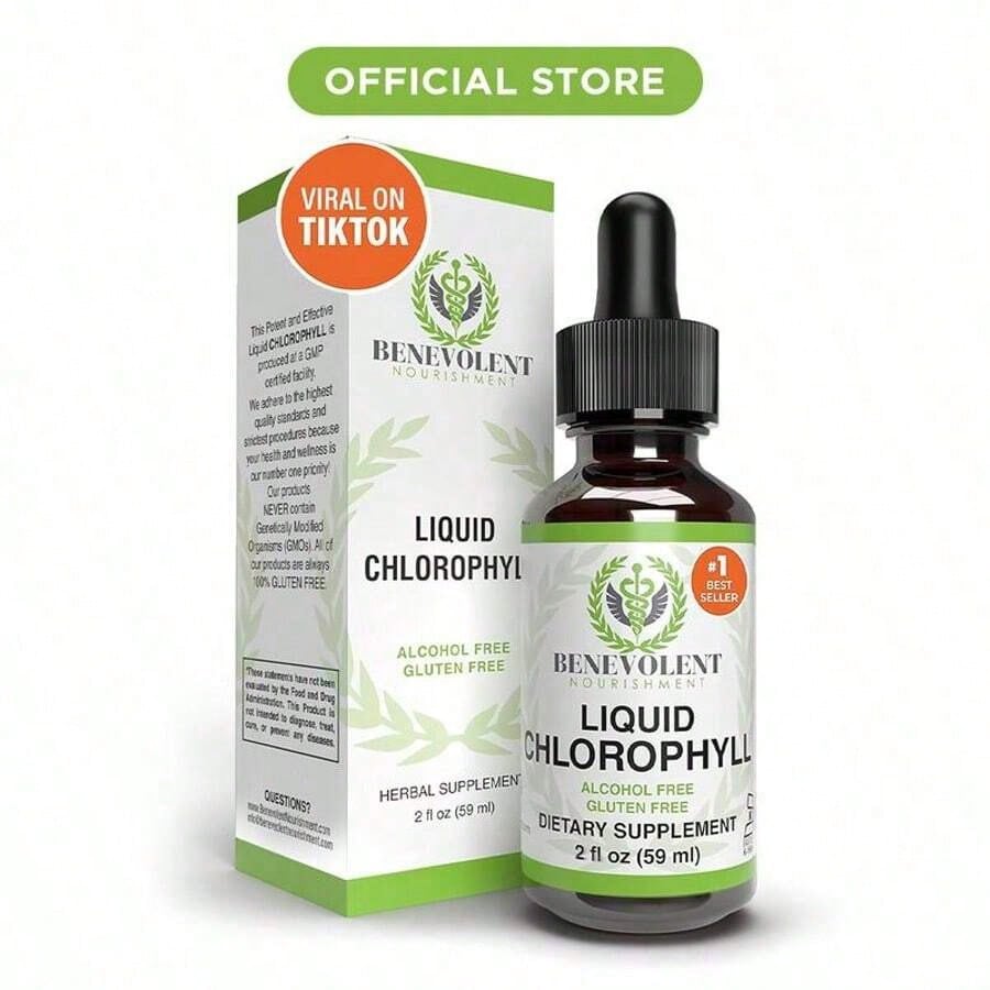 Miriyalyad Chlorophyll Supplement, Detox & Immune Support, Internal Deodorizer - Liquid Drops, Natural Mint Flavor, 4 Month Supply, 59ml[Free Shipping ]