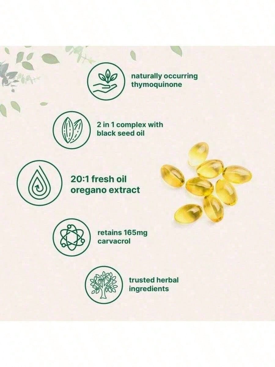 Oregano Oil Softgels & Multi Collagen Peptides Powder Bundle | 150/75 Day Supply Immune & Collagen Boost | Unflavored Dietary Supplement