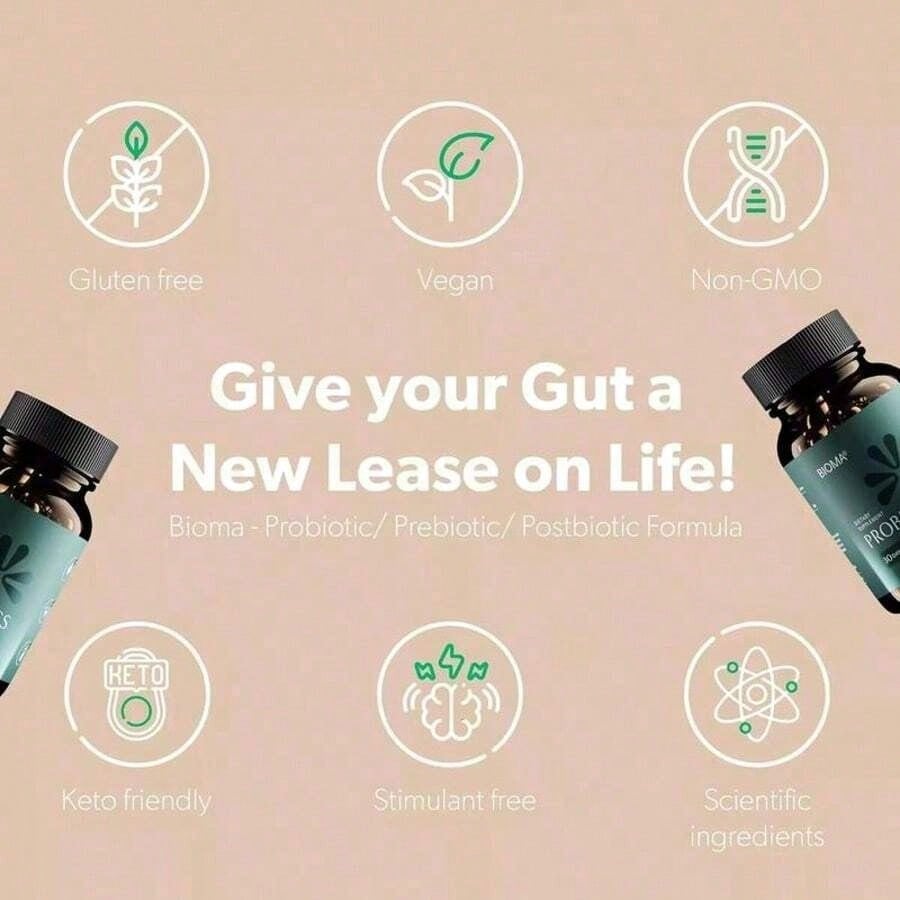 Probiotics For Weight Management & Digestive Health, 3 In 1 Gut Health Probiotics And Prebiotics/Postbiotics, Slow Release Synbiotic Probiotic[Free Shipping ](2026 Latest Version)