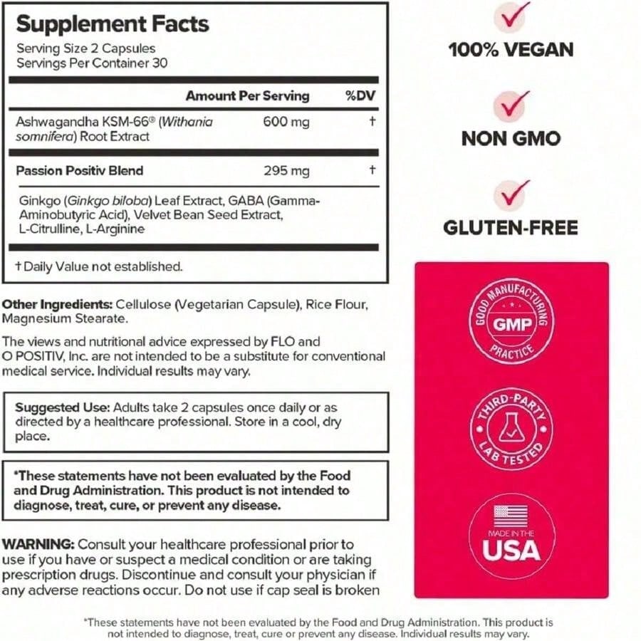 URRVaginal Moisture & Mood – Formulated To Support Vaginal Moisture, Mood & Relaxation – With KSM-66 ® Ashwagandha, Ginkgo Biloba, Mucuna Pruriens, And GABA – 30 Servings