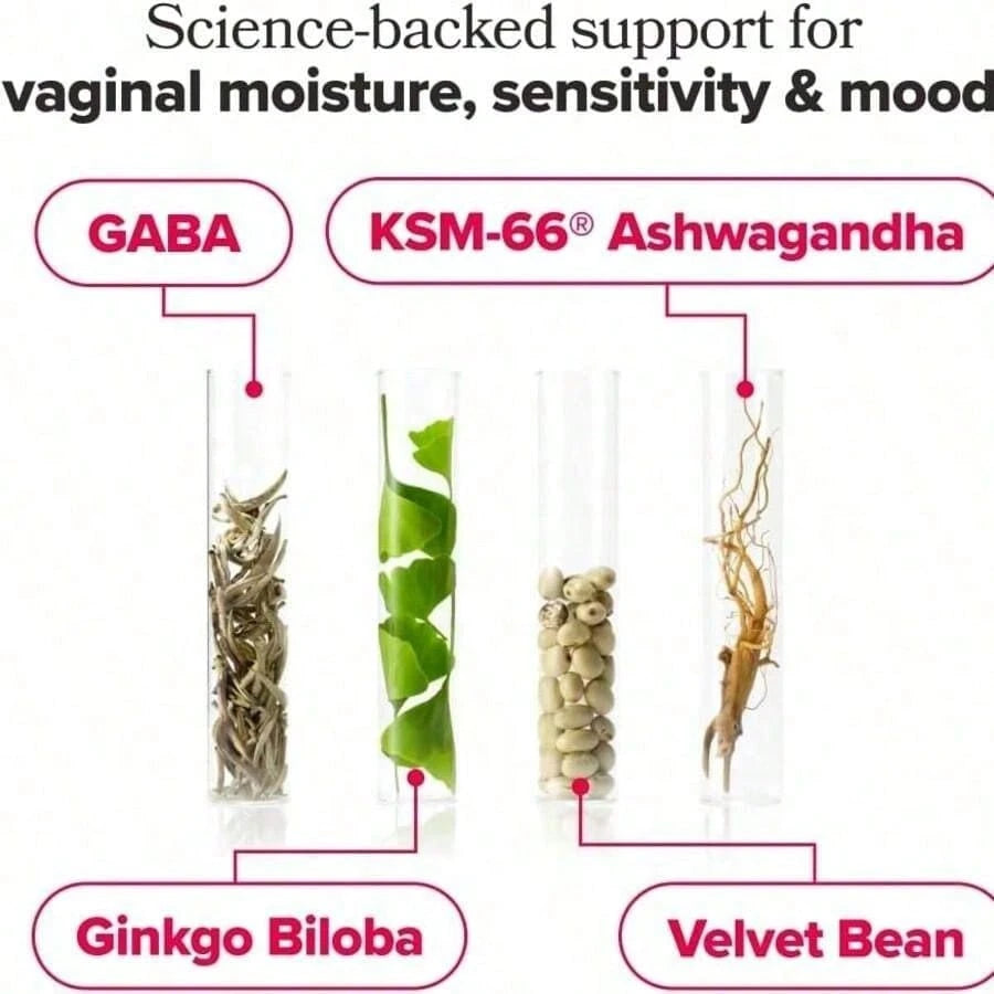 URRVaginal Moisture & Mood – Formulated To Support Vaginal Moisture, Mood & Relaxation – With KSM-66 ® Ashwagandha, Ginkgo Biloba, Mucuna Pruriens, And GABA – 30 Servings