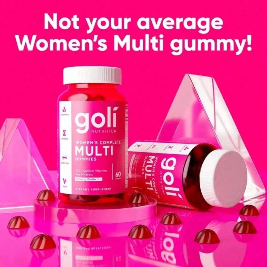 Women's Complete Multi Gummies All 13 Essential Vitamins, All B Vitamins, Vitamin Zinc, Biotin And More. Healthy Hair, Skin & Nails, Eyes, Immune, Brain & Nervous System, Heart Health. Gluten-Free, Vegan, Non-GMO, And Gelatin-Free.