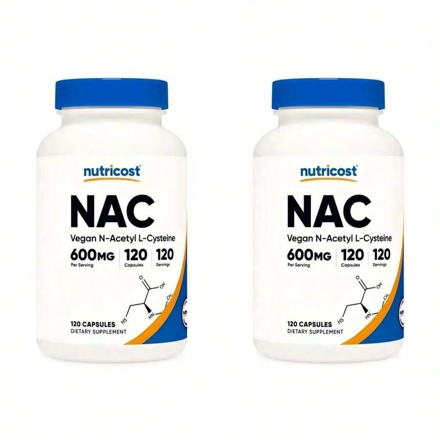 Acetyl L-Cysteine (NAC) 600mg, 180 Capsules - Non-GMO, Gluten Free[Free Shipping ]