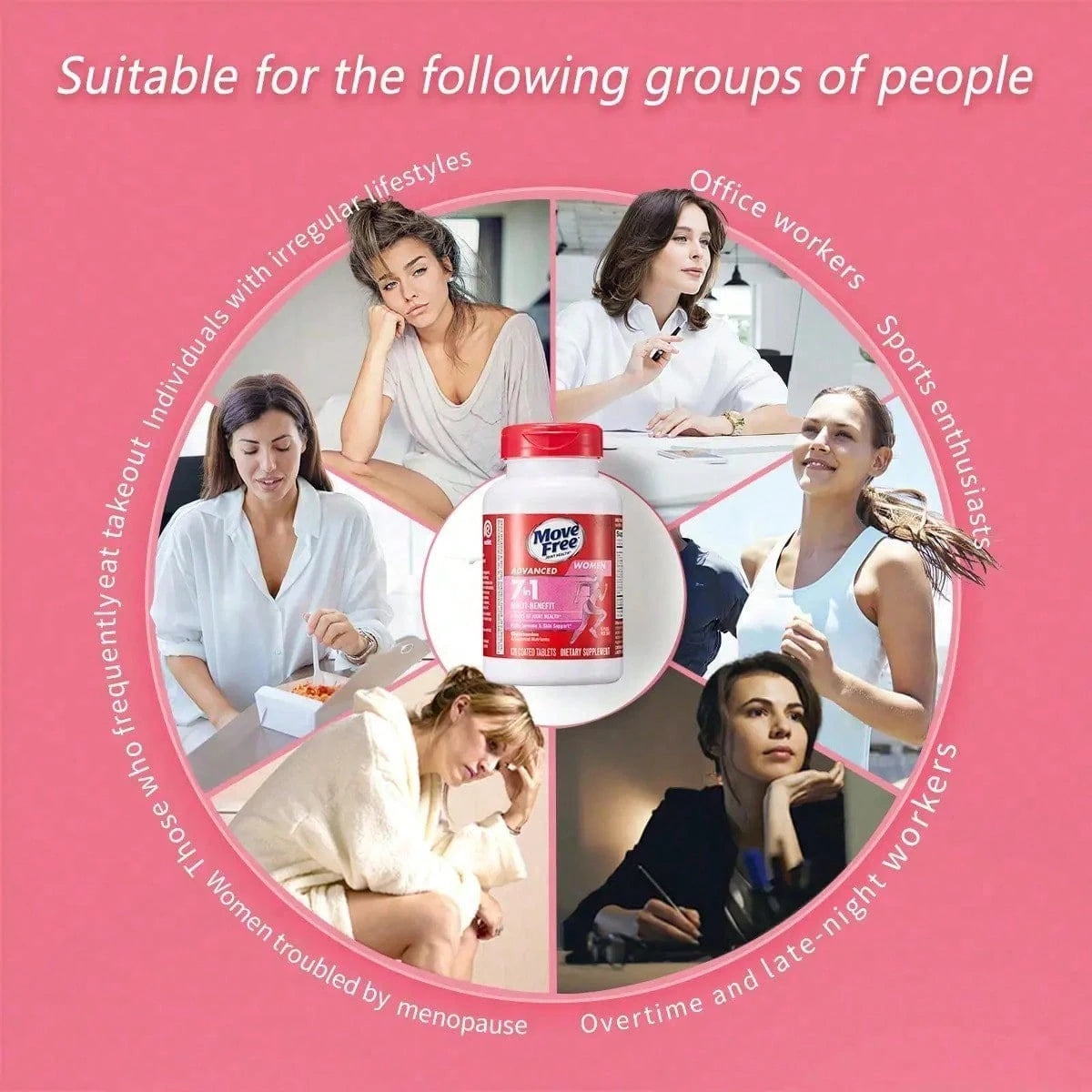 Move Free Advanced 7-In-1 Joint Health Combined Set - Glucosamine Joint Support For Men & Women - Fitness Supplement