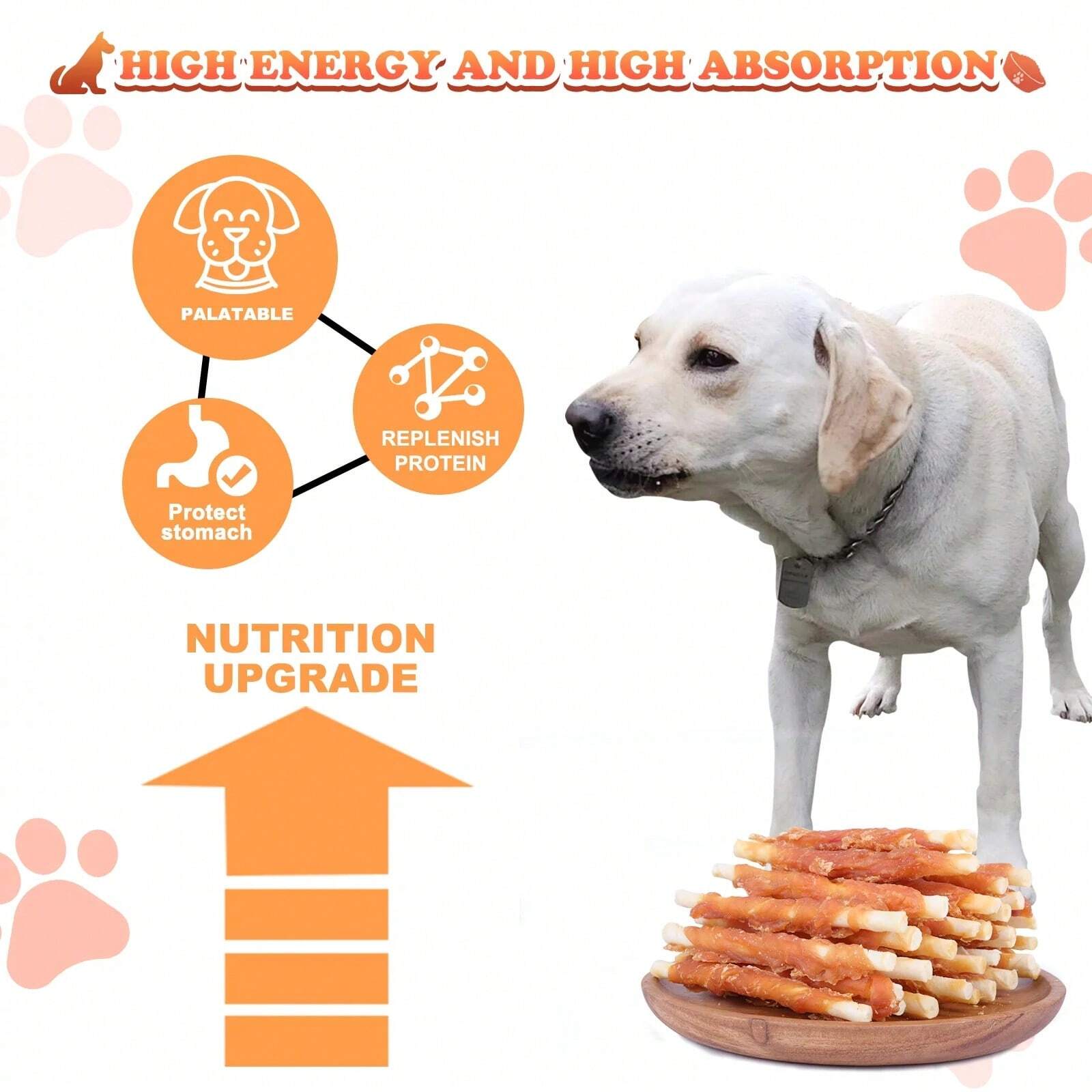 100% Grain-Free Chicken Wrapped Cowhide Teething Treats For Dogs - 18PCS Natural Dental Chews For Puppies And Adult Dogs - Perfect Training Reward & Oral Care Chew Sticks For Small, Medium, & Large Breeds -