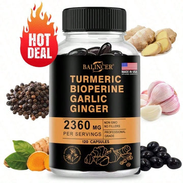 2600 Mg Turmeric Supplement - Include Bioperine Black Pepper Extract - Immune System Support, 120 Softgels
