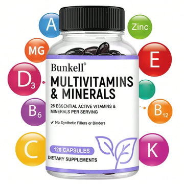 Mineral & Vitamin Complex Capsules - With Vitamin A, Vitamin D3 &Pantothenic Acid - 120 Capsules